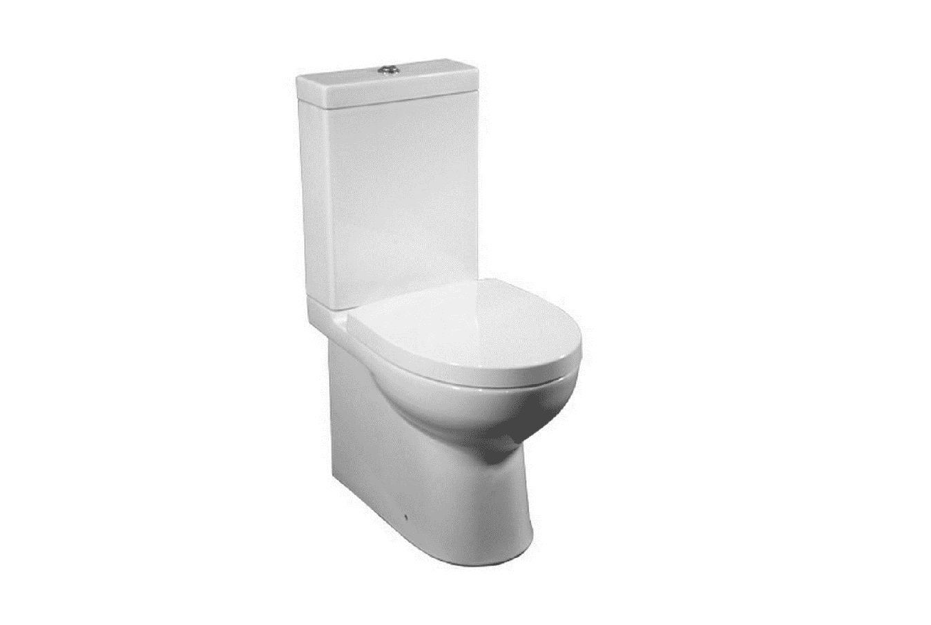 Parisi Sorrento BAck to Wall Toilet Suite showing the D Shaped Toilet Seat