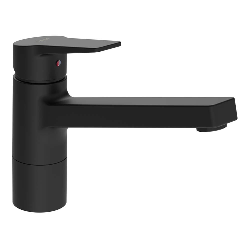 Hansa Twist Mid Height Kitchen Mixer Matte Black