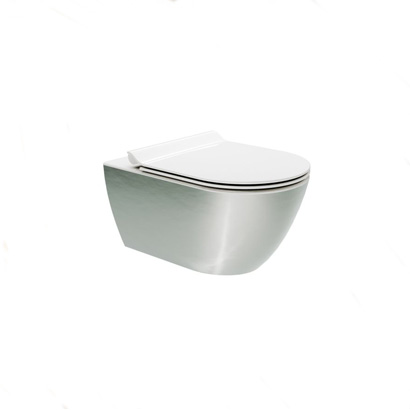 AstraWalker Pura Swirlflush Wall Mount Toilet Silver Platinum
