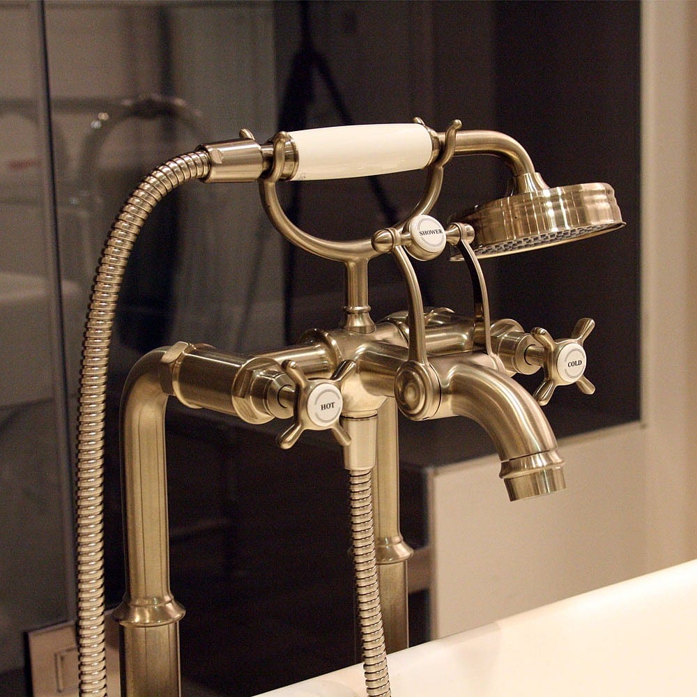 Axor Montreux 2-handle bath mixer floor-standing with cross handles - Image 3