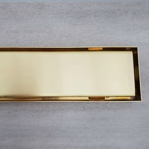 Bespoke V+ Solid Brass Halo Linear Floorwaste