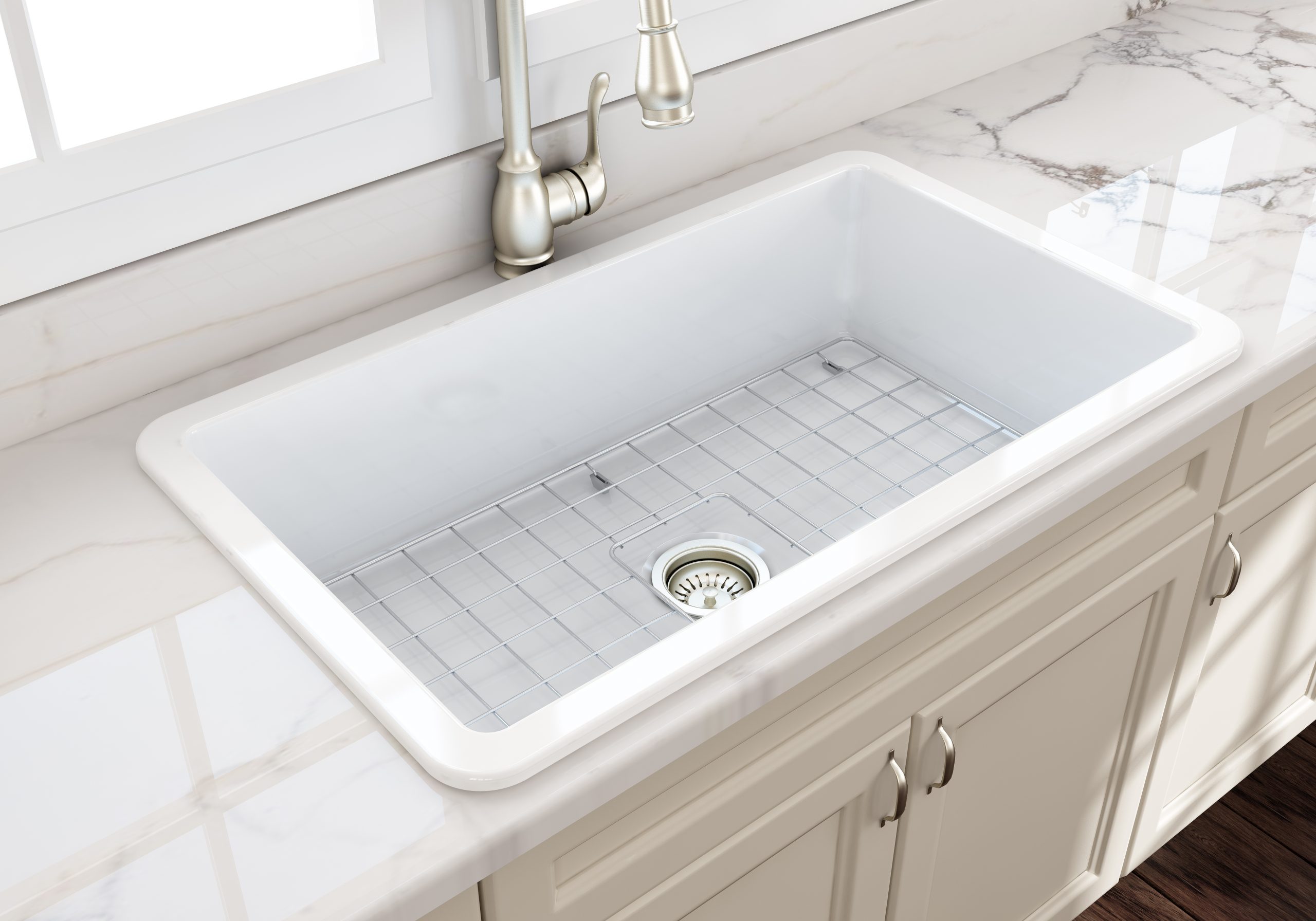 Turner Hastings Cuisine 81 x 48 Inset Undermount Fine Fireclay Sink - Image 3