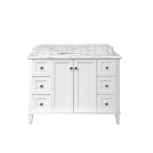 Turner Hastings Coventry 120 x 55 Single Bowl Satin White Vanity Marble Top Ceramic Undercounter Basin