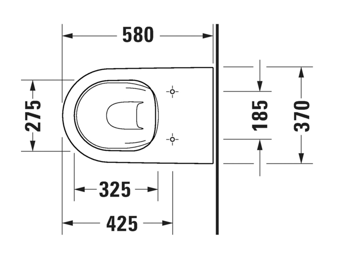 Duravit D-Neo Wall Face Pan - Image 2