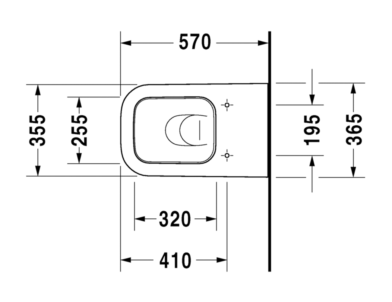 Duravit Happy D.2 Wall Faced Pan - Image 3