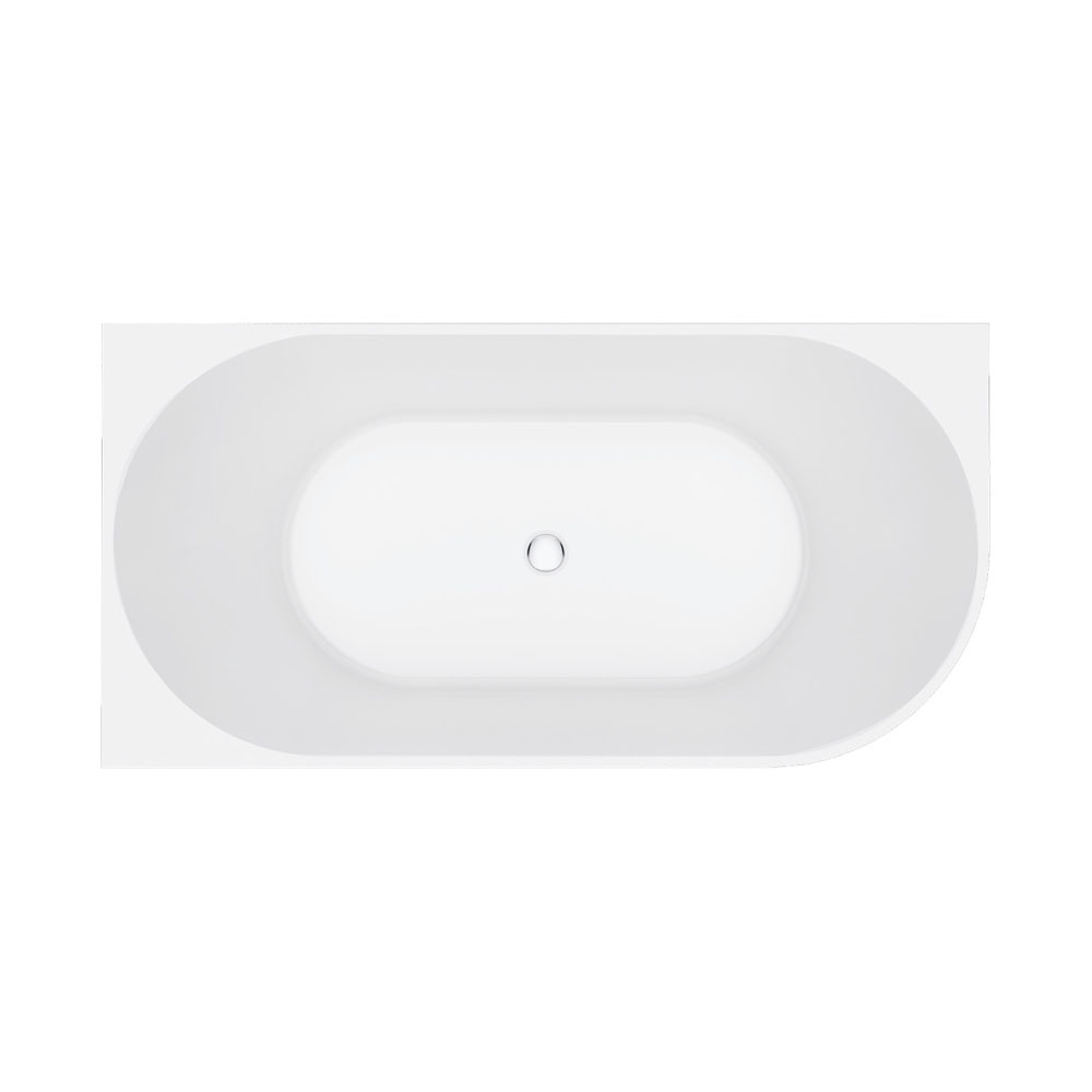 Fienza Eleanor Fluted Right-Hand Acrylic Corner Bath, 1500mm - Image 2