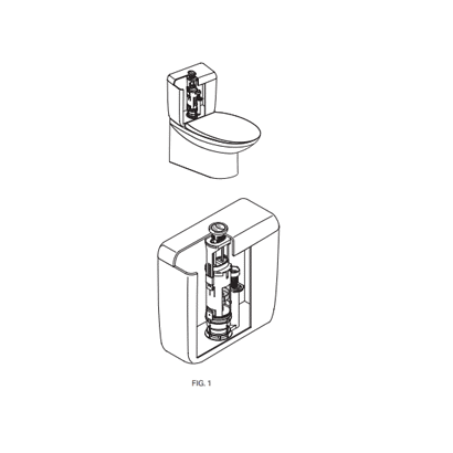 Geberit Impuls Typ 250 Complete Outlet Valve with Toilet Button 222.240.00.1 - Image 2