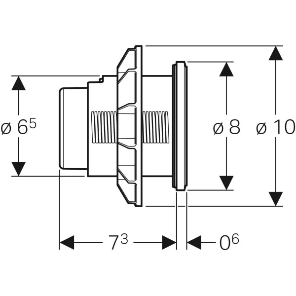 Geberit Kappa and Omega Remote type 10 Dual Flush Button - Image 2