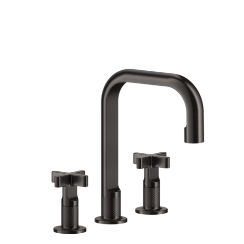 Gessi Inciso Cross Handles Three-Hole Basin Mixer without Waste