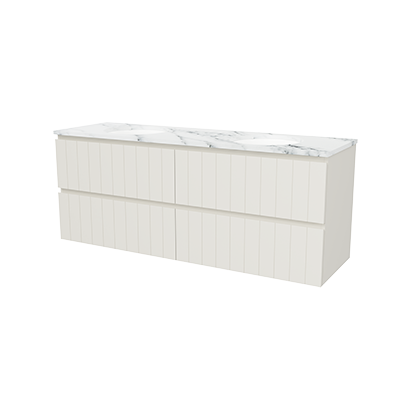 Timberline Henley 1500mm Double Bowl Undercounter Wall Vanity - Image 2