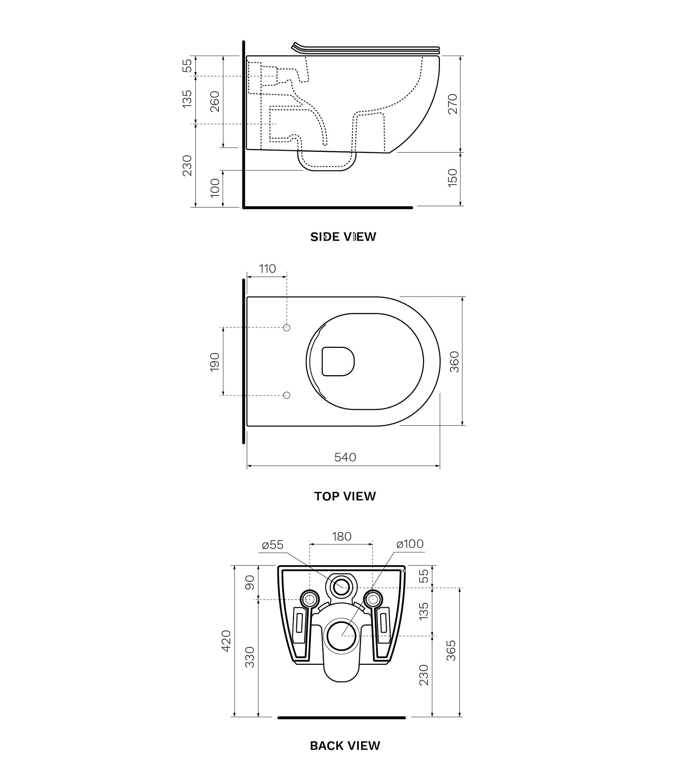 Parisi APP Wall Hung Pan (GoClean®) - Image 2