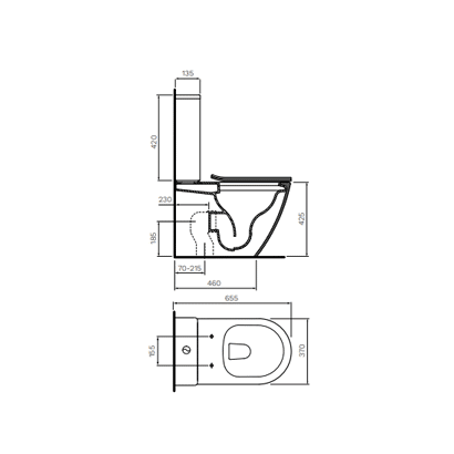 Parisi Ellisse II Wall Faced Suite Rimless (including Soft Close Seat) - Image 2