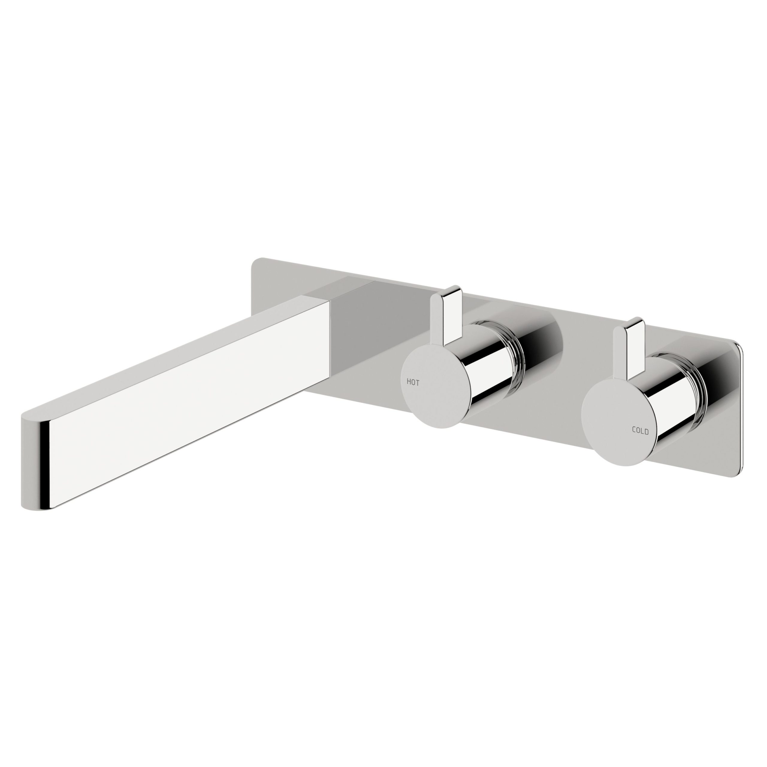 Sussex Calibre Wall Bath Set with Backplate with 200mm