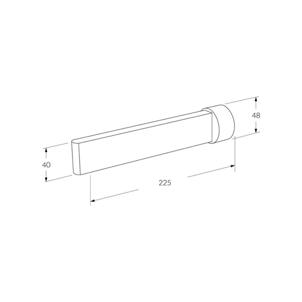 Sussex Calibre Wall Bath Spout 225mm - Electroplated Gunmetal - Image 2