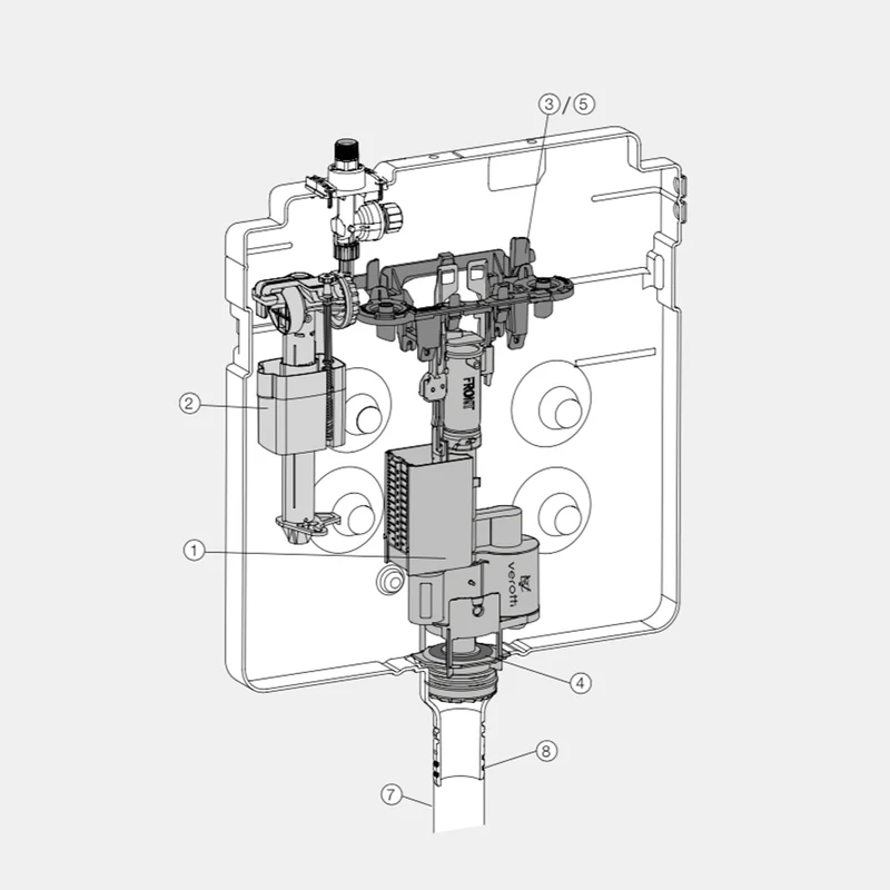 Valsir Tropea 3 & Winner S Inlet Valve (Vertical Connection)