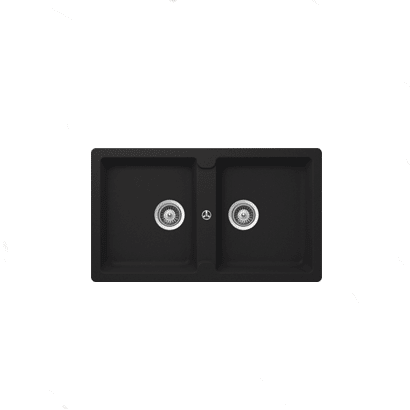 Abey Schock Typos Double Bowl Graphite Sink - Image 2