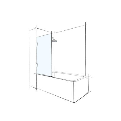 Verotti Fixed Over Bath Shower Screen
