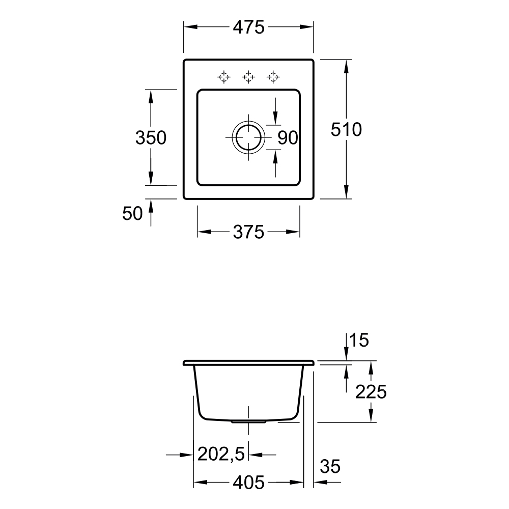 Villeroy & Boch Subway XS Built-In Sink - Image 2