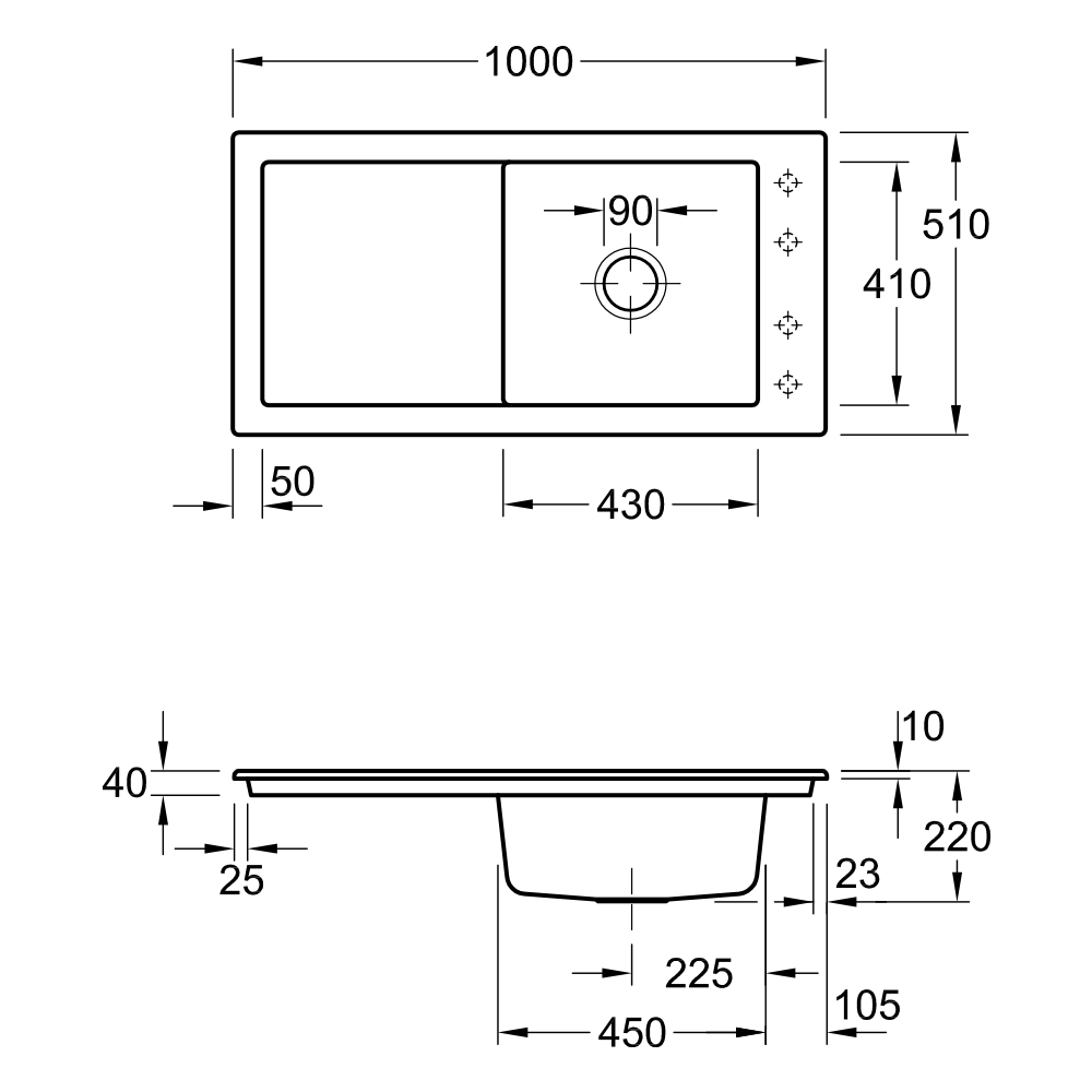 Villeroy & Boch Timeline Ceramic Sink - Image 3