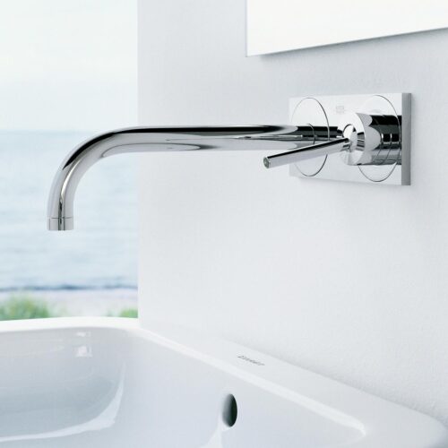 Axor Uno2 Wall Mixer and 225mm Spout with Backplate