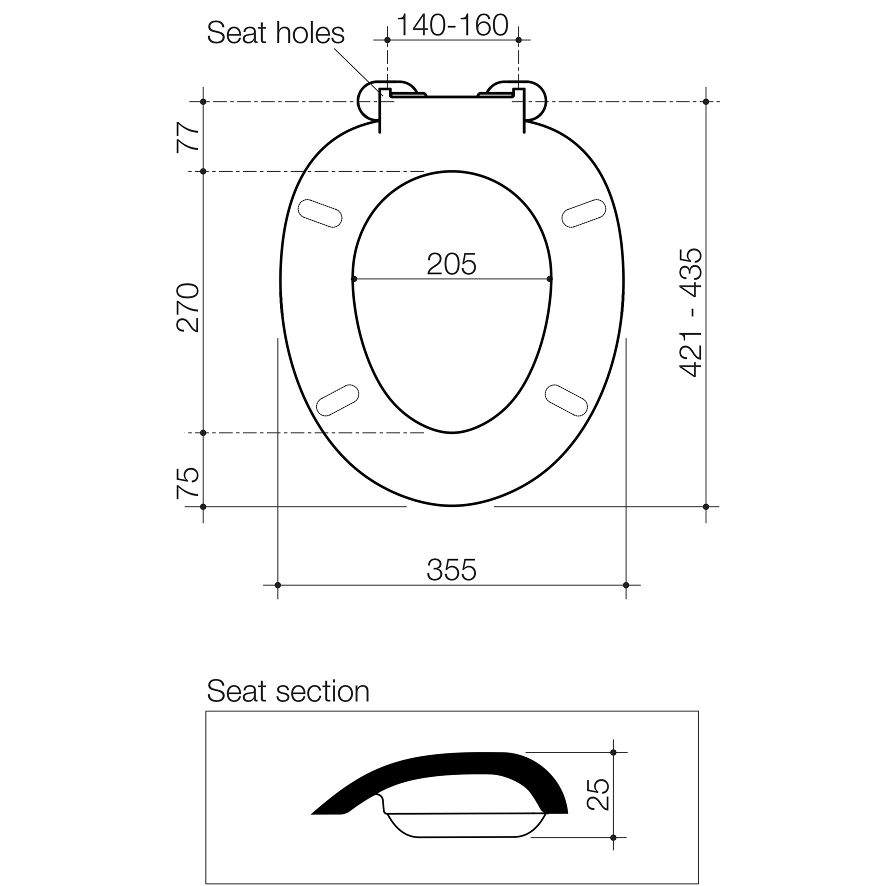 Caroma Pedigree II Soft Close Toilet Seat - Image 2