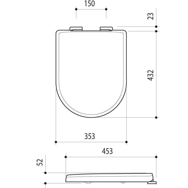 Fowler Newport Replacement Toilet Seat - Image 2