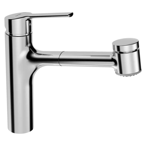Hansa Ronda Mid Height Kitchen Mixer Pullout Spray
