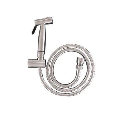 Linkware Hand Held Douche Shower Trigger Spray - Stainless Steel