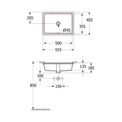 Villeroy & Boch Architectura 495 Undercounter Basin - Image 2