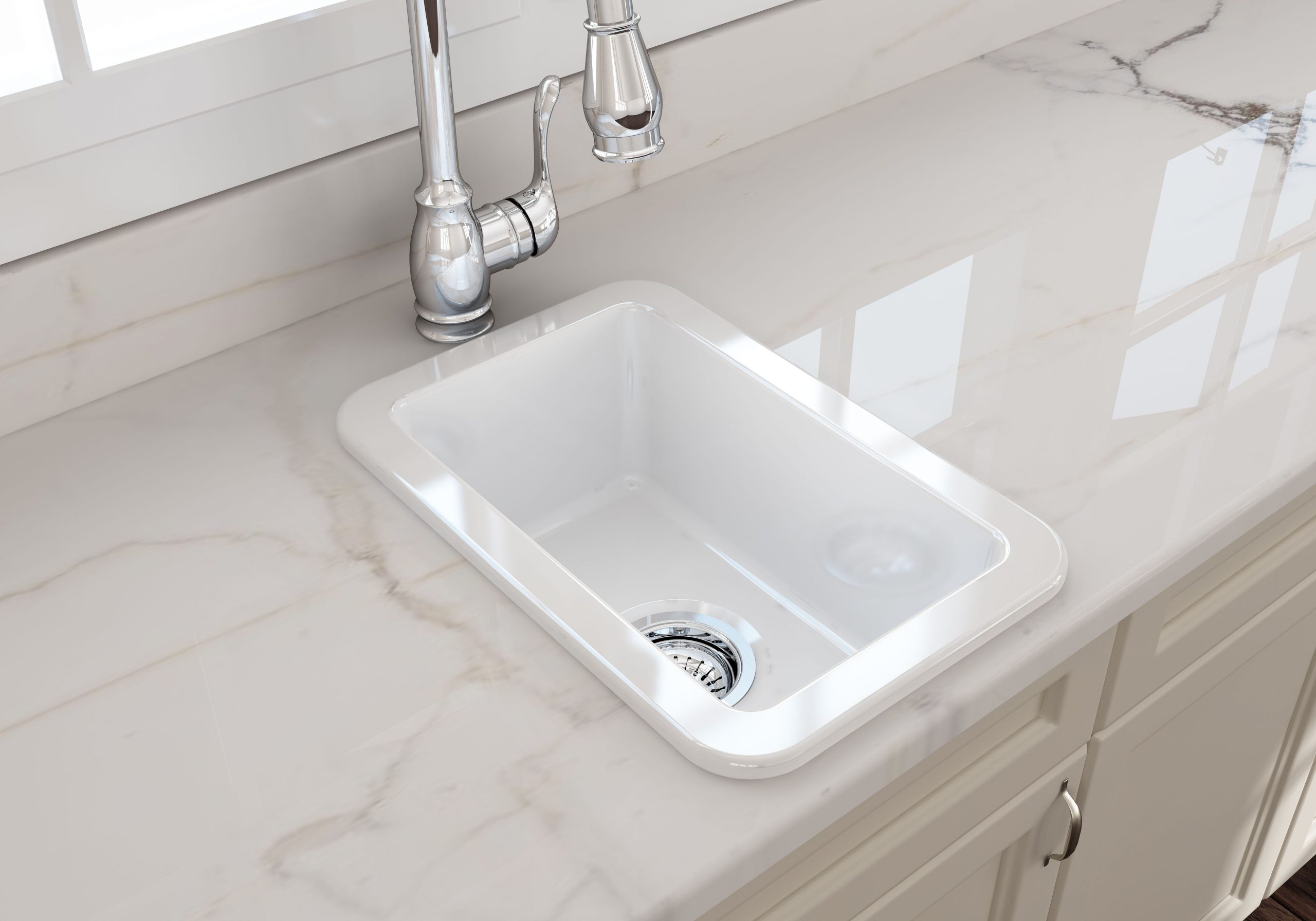 Turner Hastings Cuisine 30 x 46 Inset Undermount Fine Fireclay Sink - Image 3