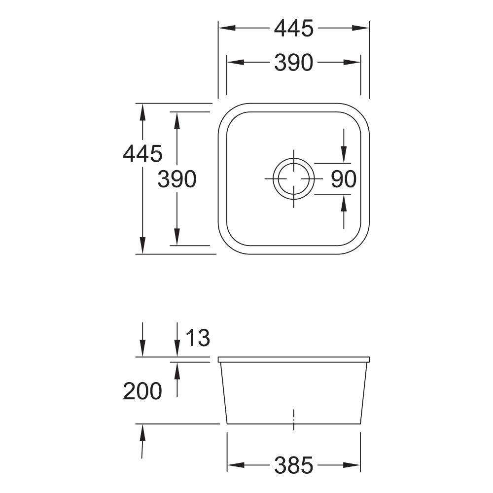Villeroy & Boch Cisterna 50 Undercounter Ceramic Sink - Image 2