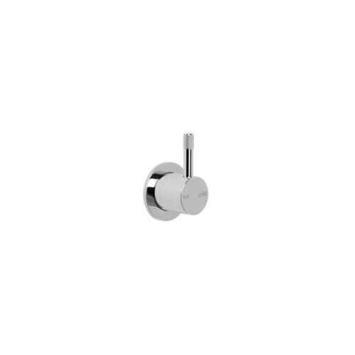Brodware Yokato Wall Shower Mixer with knurled lever in Brushed Chrome — minimalist industrial tapware at Sydney Tap & Bathroomware, Mascot