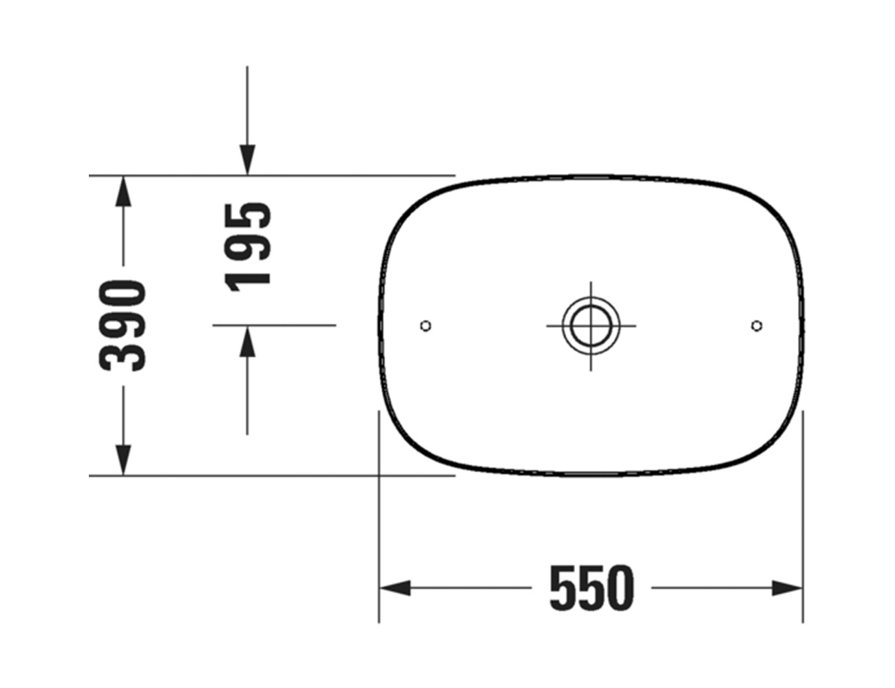 Duravit Zencha Washbowl 550mm - Image 3