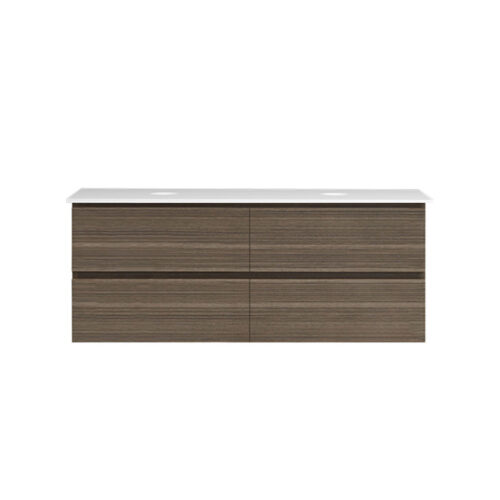 Parisi Evo 1200 Wall Cabinet Double Bowl Crystal Solid Surface Top