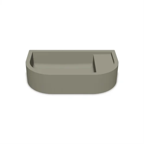 Nood Co Loop 02 Wall Mount Basin, No Overflow, No Tap Hole