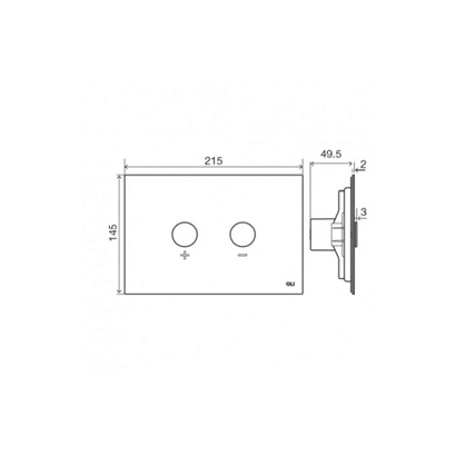 Oli Blink Pneumatic Toilet Push Plate | Slim Stainless Steel - Image 2