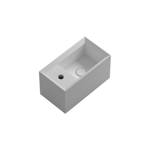 Parisi Cut 450 x 250 Wall Basin with Platform 1 Tap Hole
