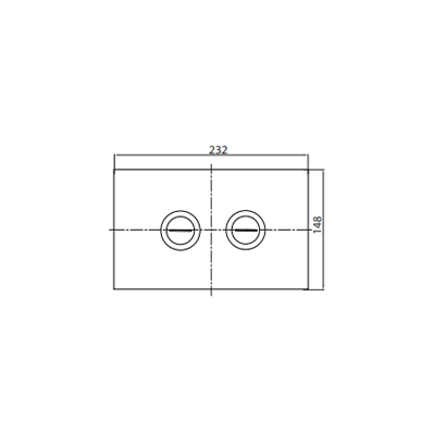 Parisi Twin Button Set on Metal Push Plate - Image 2