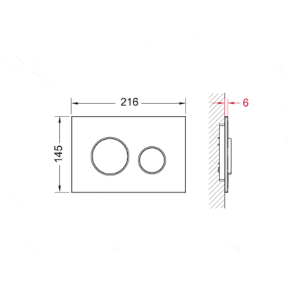 TECE Loop ABS Toilet Push Plate - Image 2