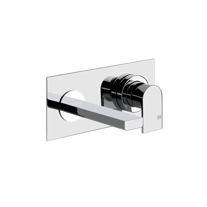 Gessi Via Manzoni Wall Basin Mixer with Short Spout 147mm