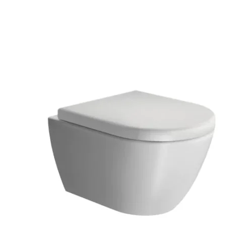 Astra Walker Pura Swirlflush Compact Wall Mount Toilet Soft Close Seat