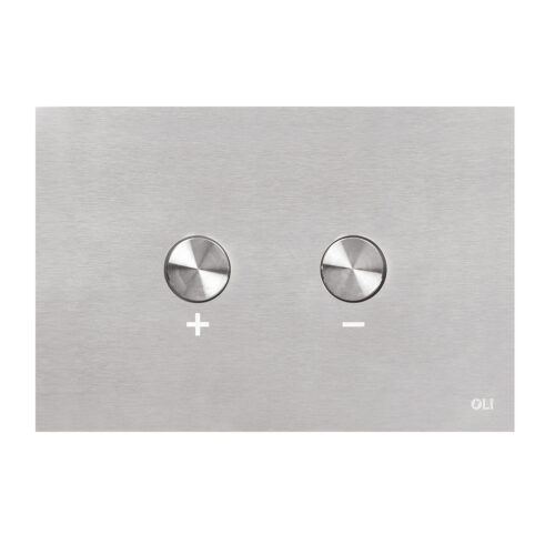 Oli Blink Pneumatic Toilet Push Plate | Slim Stainless Steel