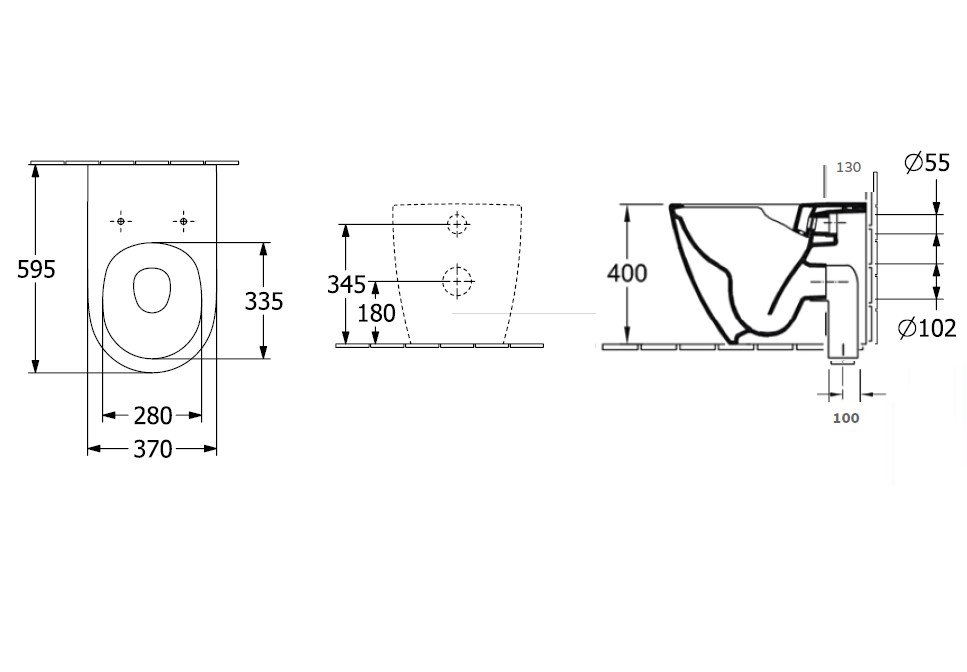 Villeroy & Boch Subway 3.0 TwistFlush Wall Faced Pan - Image 2