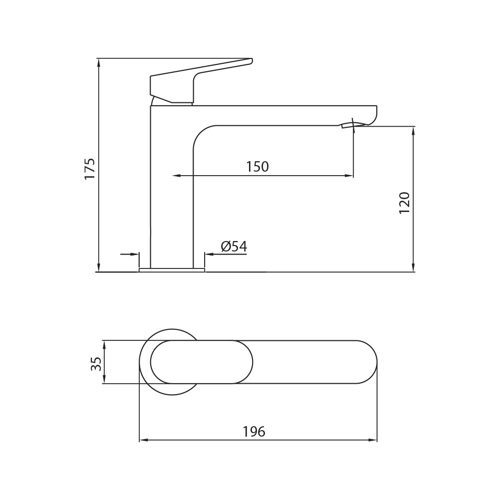 Zucchetti Nikko Basin Mixer with Extended Spout - Image 2