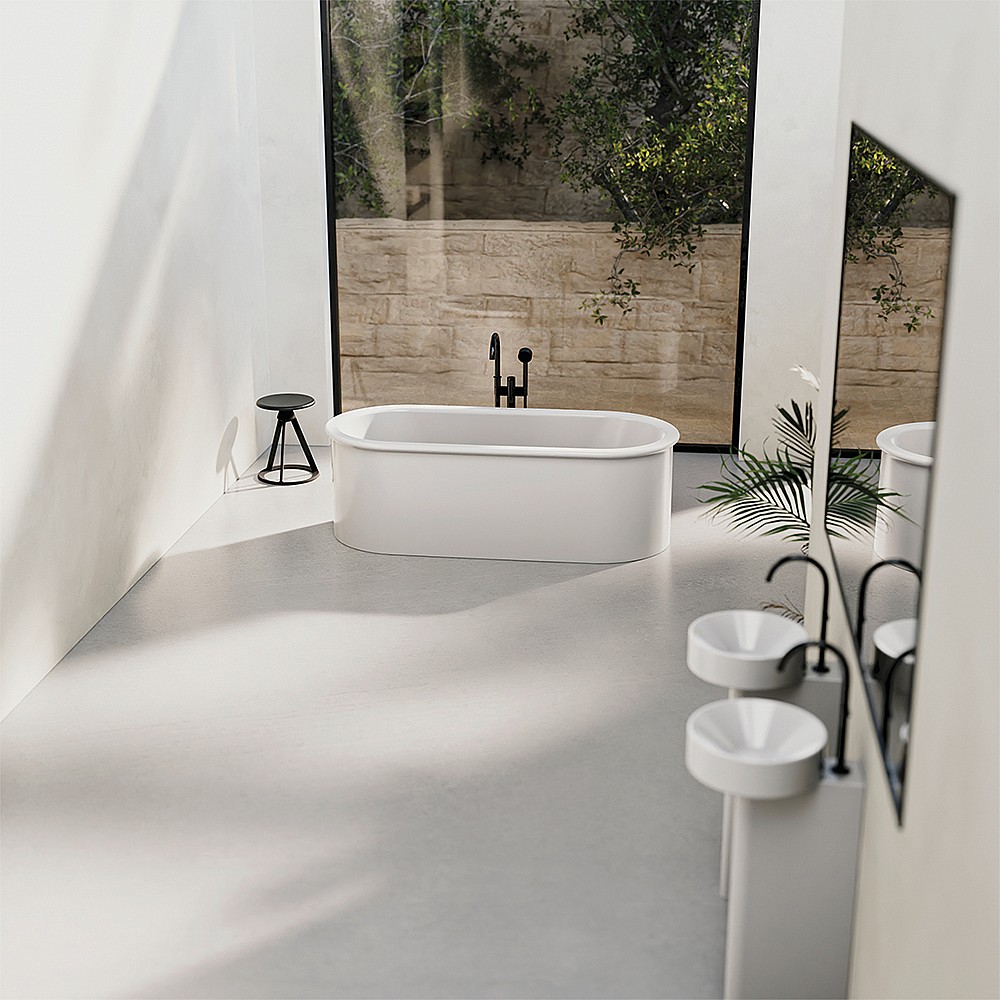 BetteSuno Oval Freestanding Bath with White Overflow - Image 2