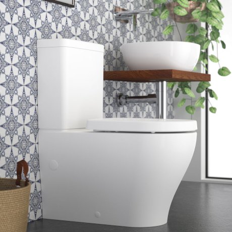 Caroma Luna Wall Faced Toilet Suite - Back Entry - Image 2