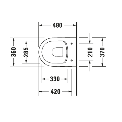Duravit Me by Starck Compact Toilet Seat with Hinges - Image 5