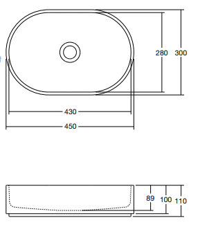 Omvivo Lune 450 Oval Basin - Image 2