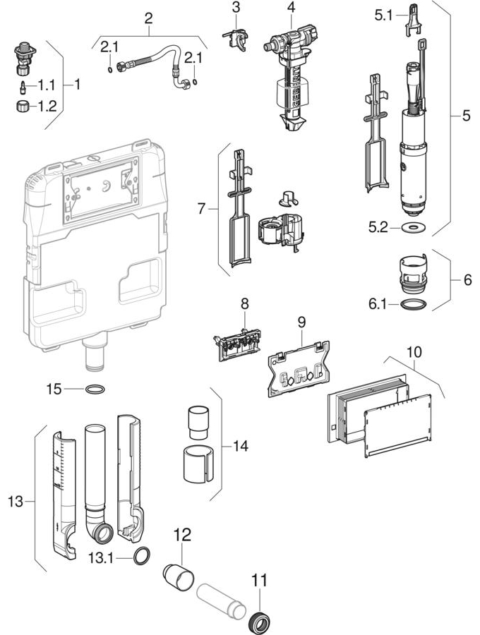 Geberit Transmission Block for Sigma 75 Cistern - Image 2