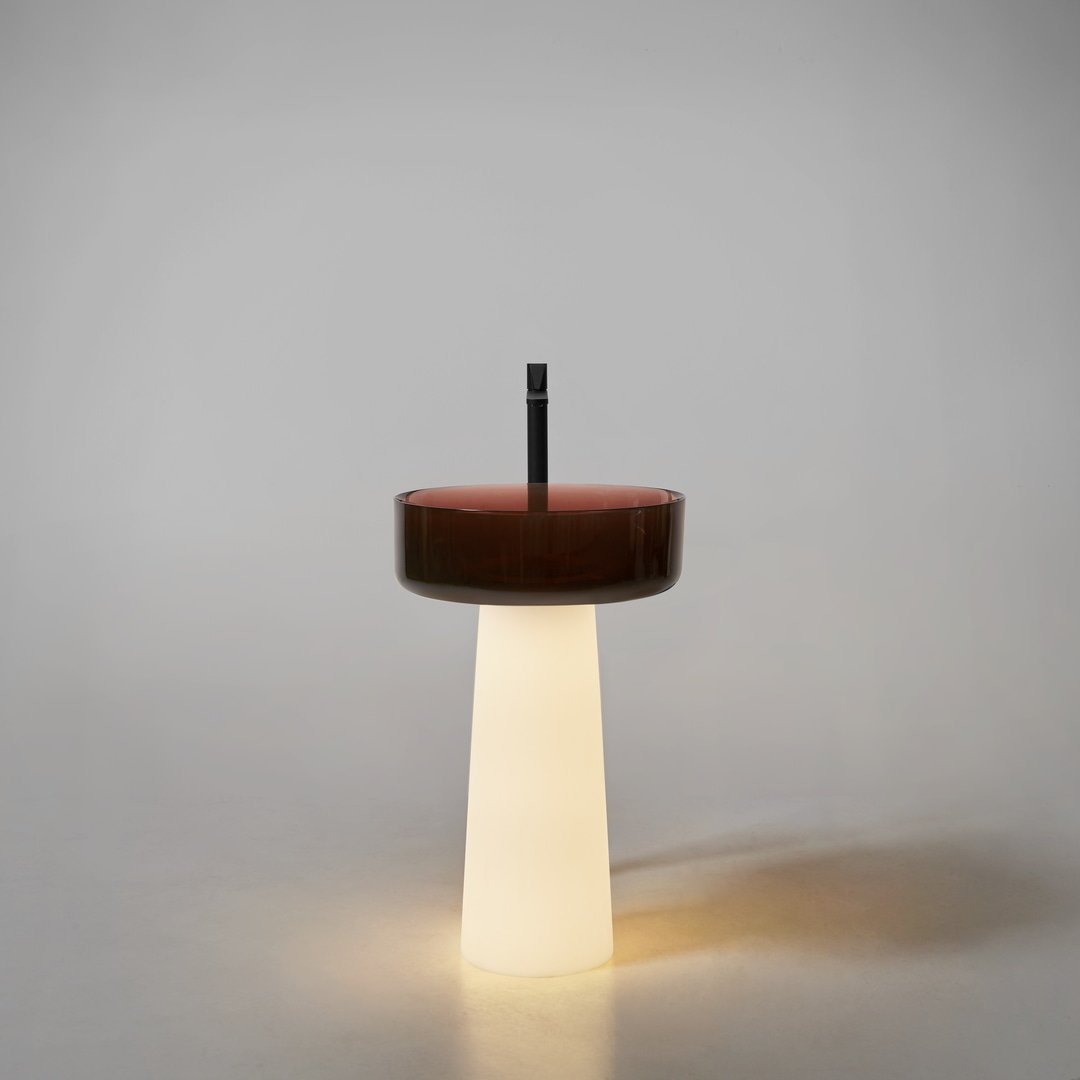 Antonio Lupi Albume12 Cristalmood Pedestal Basin with LED Light